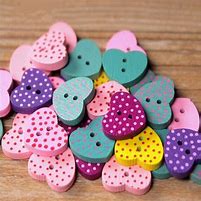 Image result for Wood Heart Buttons