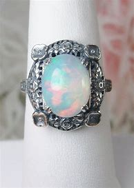 Image result for Sterling Silver and Natural Opal Rings
