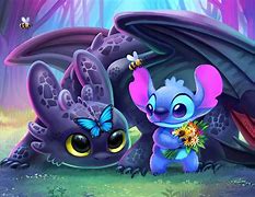 Image result for Toothless Pikachu and Stitch Pics