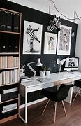 Image result for Black and White Office Desk