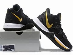 Image result for Kyrie 5 Basketball Shoes Black Gold