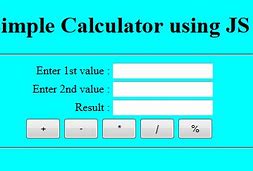 Image result for Simplest HTML Javascritp Calculator
