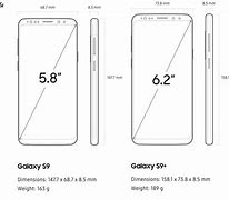 Image result for Galaxy S9 Size Inches