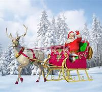 Image result for Santa Sleigh with White Reindeer