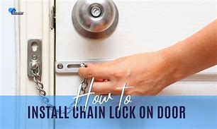 Image result for Installing a Door Lock Chain