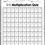 Image result for Multiplication Quiz Worksheet
