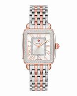 Image result for Michele Watch Silver and Rose Gold
