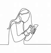 Image result for Person On Phone Drawing