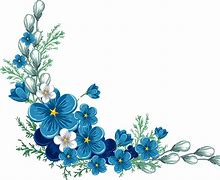 Image result for Circular Border Blue Bell Flower Design