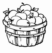 Image result for Black and White Apple Basket Clip Art Clear Background