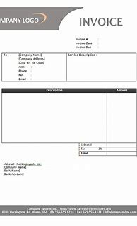 Image result for Service Invoice Template Free