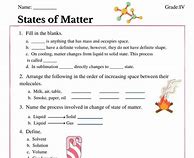 Image result for 4th Grade Science Matter Worksheets