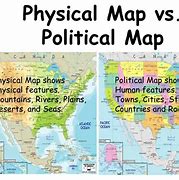 Image result for Physical vs Political Map