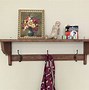 Image result for Rustic Wooden Shelf with Coat Hooks