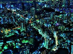 Image result for Japan at Night Birds Eye View