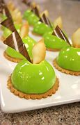 Image result for Green Apple Mousse Dome Dessert in Paris the Frenchies
