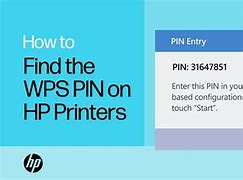 Image result for WPS Pin for HP Printer Location