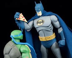 Image result for Batman vs TMNT Pizza