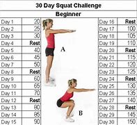 Image result for Squats per Day Chart