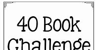 Image result for 40 Book Challenge Free PDF