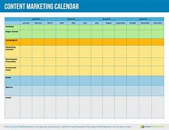 Image result for Marketing Plan Calendar