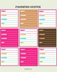 Image result for Free Printable Password Keeper Flowers