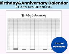 Image result for Family Birthday and Anniversary Calendar