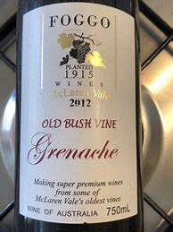 Image result for Foggo Grenache Old Bush Vine