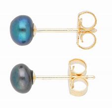Image result for Button Pearl Earrings