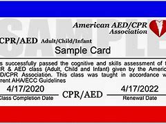 Image result for First Aid CPR Certification Cards