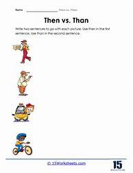 Image result for Then vs than Worksheets for Kids PDF