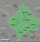 Image result for Kosovo Map with 7 Districts No Words with Borders