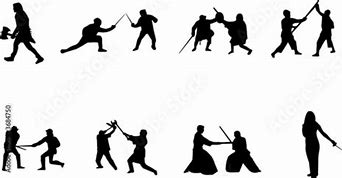 Image result for Sword Fight Silhouette