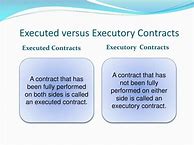 Image result for Executed Contract Example