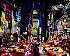 Image result for New York Time Square Drawing
