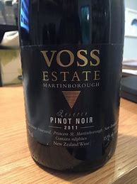 Image result for Voss Estate Pinot Noir