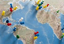 Image result for Map with Pins around the World