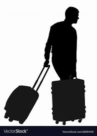Image result for Man with Suitcase Shilloute