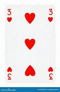 Image result for Playing Card 3 of Hearts to Color
