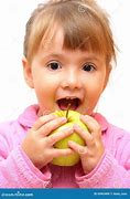 Image result for Baby Girl Eating Apple