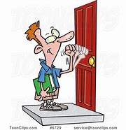 Image result for Funny Cartoons Man at Door