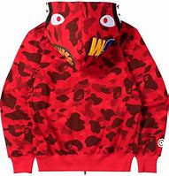 Image result for Red and Black BAPE Star Hoodie