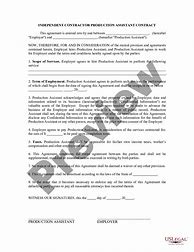 Image result for Production Assistant Contract Template