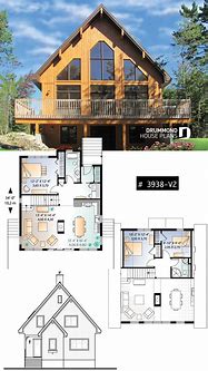 Image result for Chalet Cabin Plans with Loft