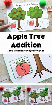 Image result for Apple Addition Kindergarten Printable