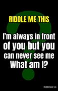 Image result for Riddle Me This with Answers