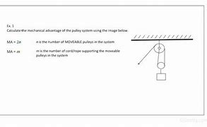Image result for Calculate Mechanical Advantage Pulley System
