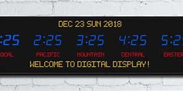 Image result for Digital Wall Clocks World Time Zones