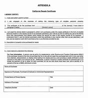 Image result for California Resale Certificate