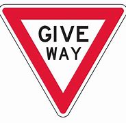 Image result for Self-Standing Give Way Sign